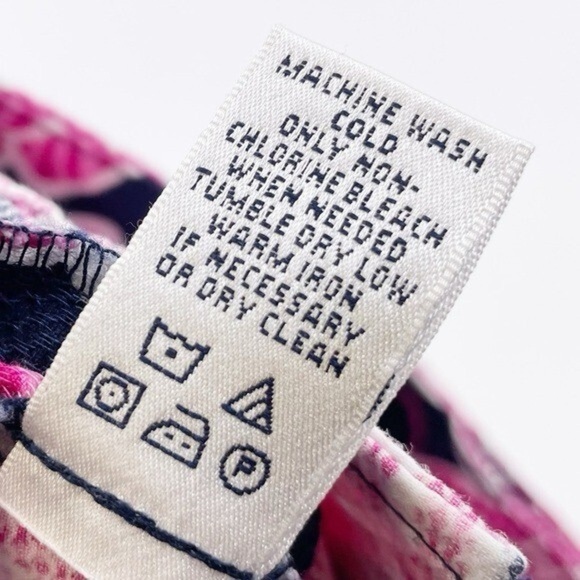 Lilly Pulitzer Palm Beach Fit Cropped Pants Navy Blue Pink Floral Women's Size 4 - Picture 6 of 8